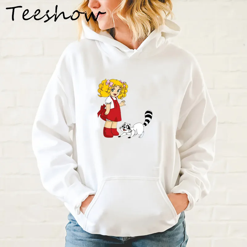 Hoodies women\'s Oversized Sweatshirt Print Candy Candy Anime Long sleeve cute cartoon Hoodie Oversized Womens Clothing,dropship