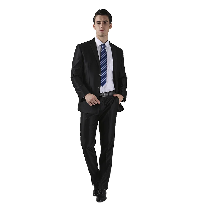 

(Jacket+Pants) Formal Men Suits Slim Custom Fit Tuxedo Brand Fashion Bridegroon Business Dress Suit Masculino Blazers