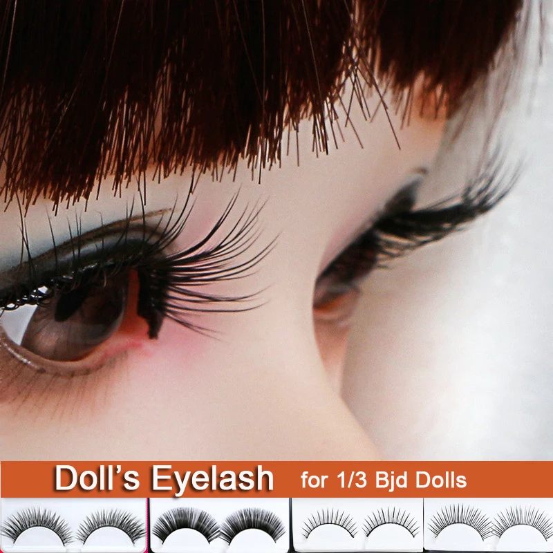 Doll's Eyelash Long Black Lashes False Eyelashes for 1/3 BJD Doll Toy Doll Accessories