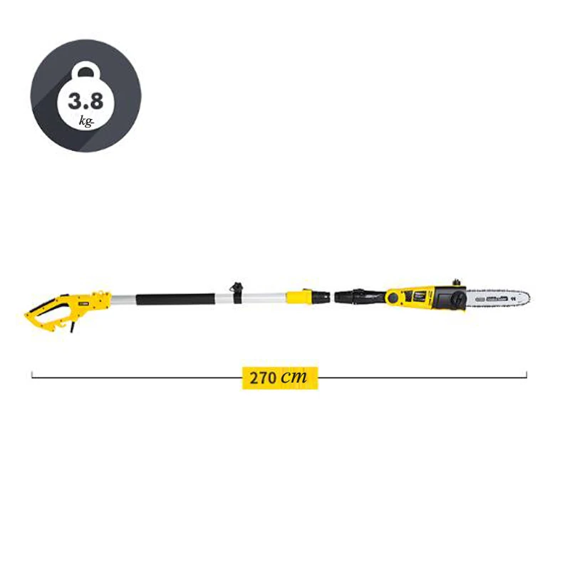Scie à chaîne électrique télescopique de haute altitude, 710W, 220V, Type enfichable, cisaille à longue tige, KM-PCS06-710