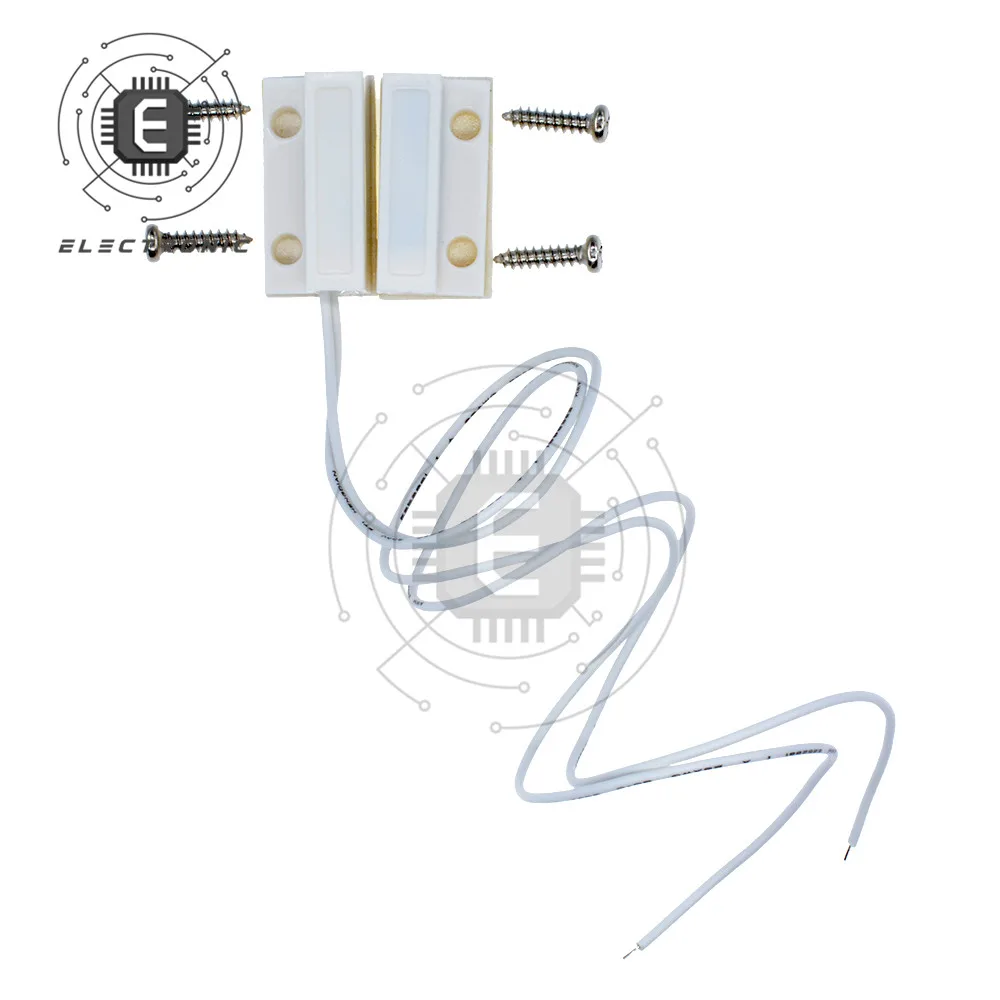 1 par MC-38 Sensor de ventana de puerta con cable alarma antirrobo magnética interruptor Detector magnético sistema de alarma para el hogar normalmente abierto/cierre