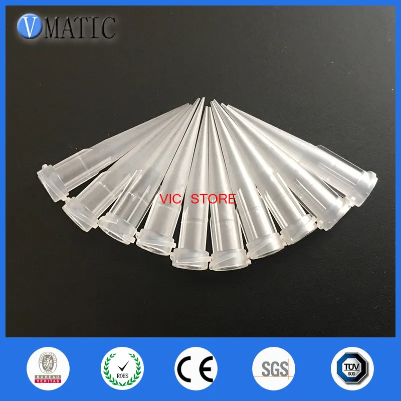 Free Shipping 100Pcs 27G Luer Lock Glue Dispensing Plastic Needle Tips TT Tapered Needle With Clear Color