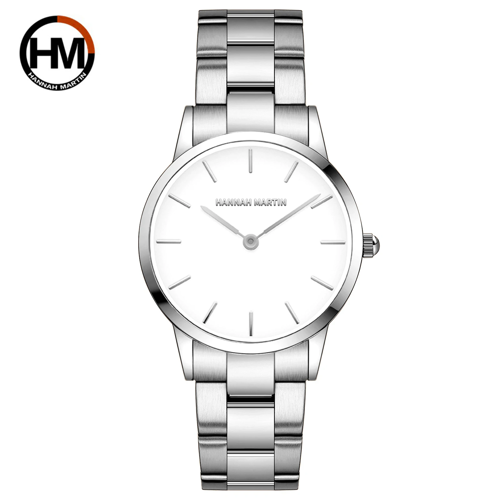 Top Brand Design Simple Round Dial All Silver Women Watch Luxury Japan Movement Quartz Waterproof Wristwatch Female 2021 New