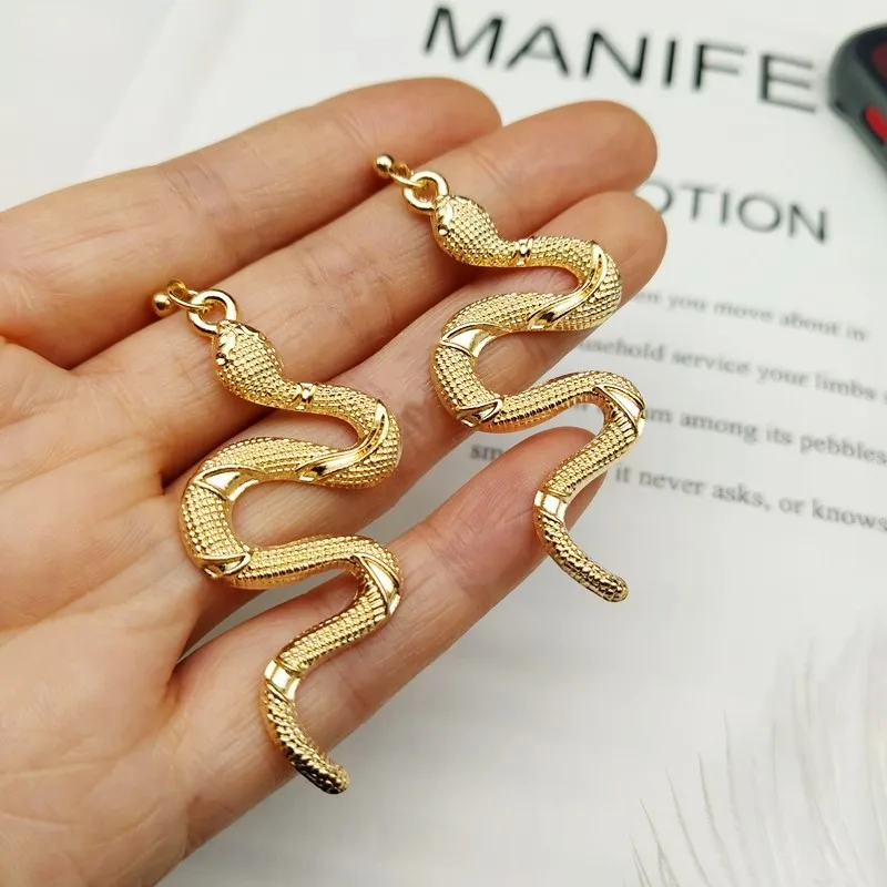 2021 Trendy Vintage Snake Shape Dangle Earrings for Women Girl Retro Drop Earrings Cute  Object Earring Jewelry Bijoux Wholesale