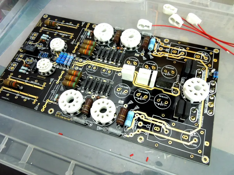 DIY kit HiFi Audiophile Hi-End Stereo 12AU7 Vacuum Tube Amplifier Headphone Amp PCB Board