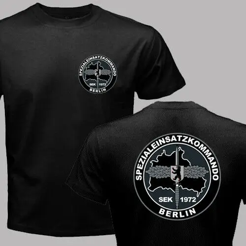 Germany SEK Spezialeinsatzkommando Polizei Berlin Fra Sudbayern Men T-shirt Short  Casual 100% COTTON  T Shirts