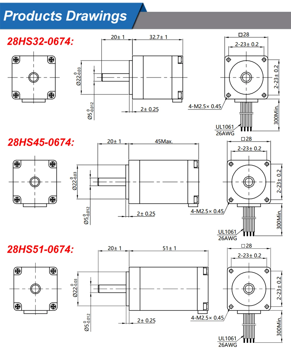 Jkongmotor Nema11 Schrittmotor-Kit, Hybrid-Schrittmotor, 2 Phasen, 12 N.cm, 0,67 A, 28 x 51 mm + DM420 für DIY XYZ 3D-Drucker – Detail 5