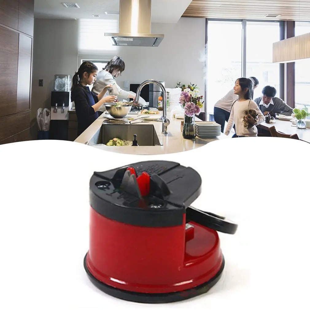 Mini afilador de cuchillos con ventosa, afilador superafilado para el hogar, herramienta de afilado, Gadget de cocina de acero de tungsteno