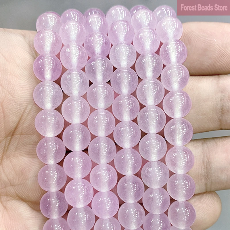 

Smooth Light Violet Natural Chalcedony Round Beads for Fashion Jewelry Making Diy Bracelet Necklace 15" Strand 4/6/8/10/12/14MM