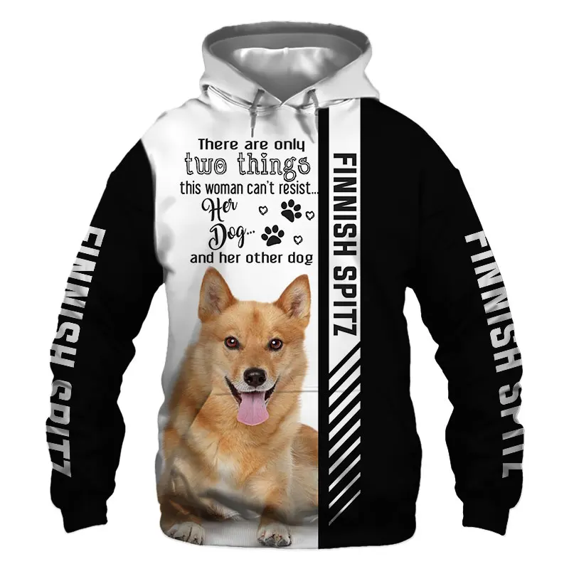 

Finnish Spitz Dog 3D Printed Jacket Men/women Harajuku Hoodie Unisex Casual Streetwear Sweatshirt Pullover sudadera hombre-995