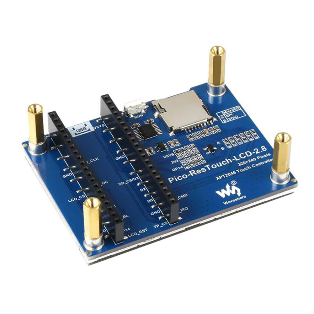 Waveshare 2.8inch Touch Display Module 262K Colors 320×240 Pixels SPI Interface for Raspberry Pi Pico