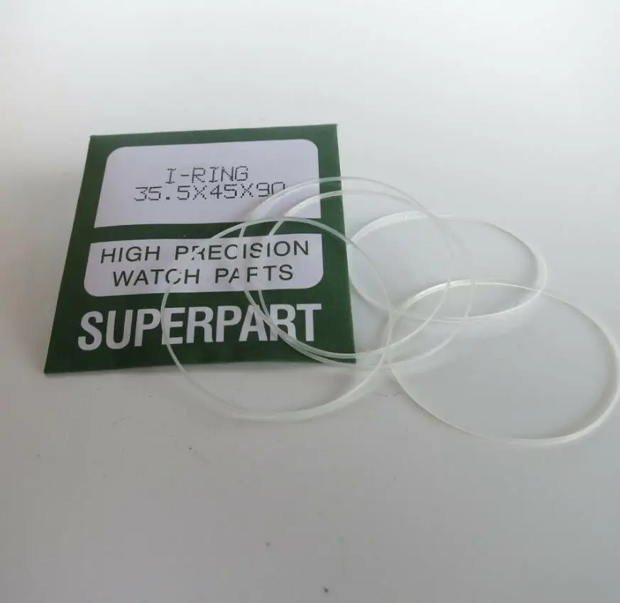 Set of 53 Types Waterproof Plastic I-ring Gasket 0.9mm Height for Flat Watch Crystal or Domed Glass 8.5mm to 35.5mm Diameter