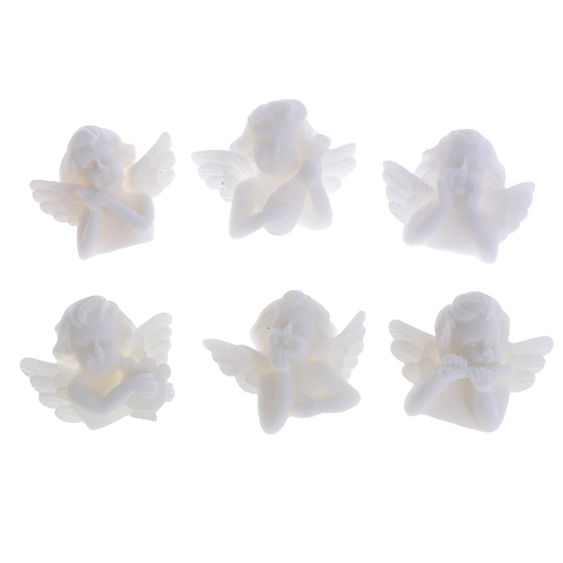 Mini Angels Resin Sculpture Gutta Material Resin Accessories For Dollhouse Decal 26*32mm