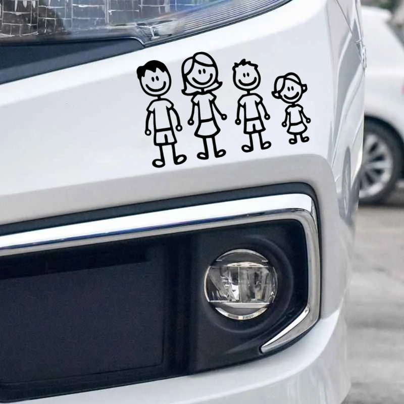 30175# Various Colors/Sizes dad, mom, son and daughter 3 car sticker vinyl car decal waterproof stickers on car bumper