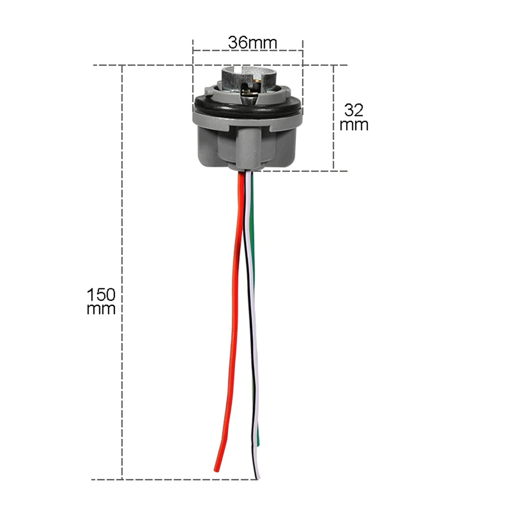 2Pcs 1157 BAY15D Light Base holder S25 P21/5W 1157 Bulb Socket Connect Lines For Brake Parking light Car Accessories