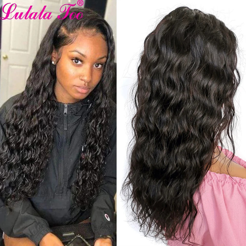 

Парики из человеческих волос 13x 4 на сетке спереди, бразильские волнистые человеческие волосы, парики Remy, средние, коричневые, на сетке, 180% плотность, парик Lulalatoo