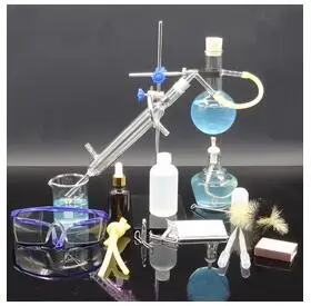 Small Size 150ml Glass Essential Oil Steam Distilling Lab Apparatus Hydrosol Distillation Chemistry Teaching Equipment