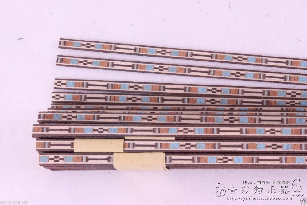 

25 strip Guitar Luthier Purfling Binding Marquetry Inlay 640x6x1mm Guitar Parts#67