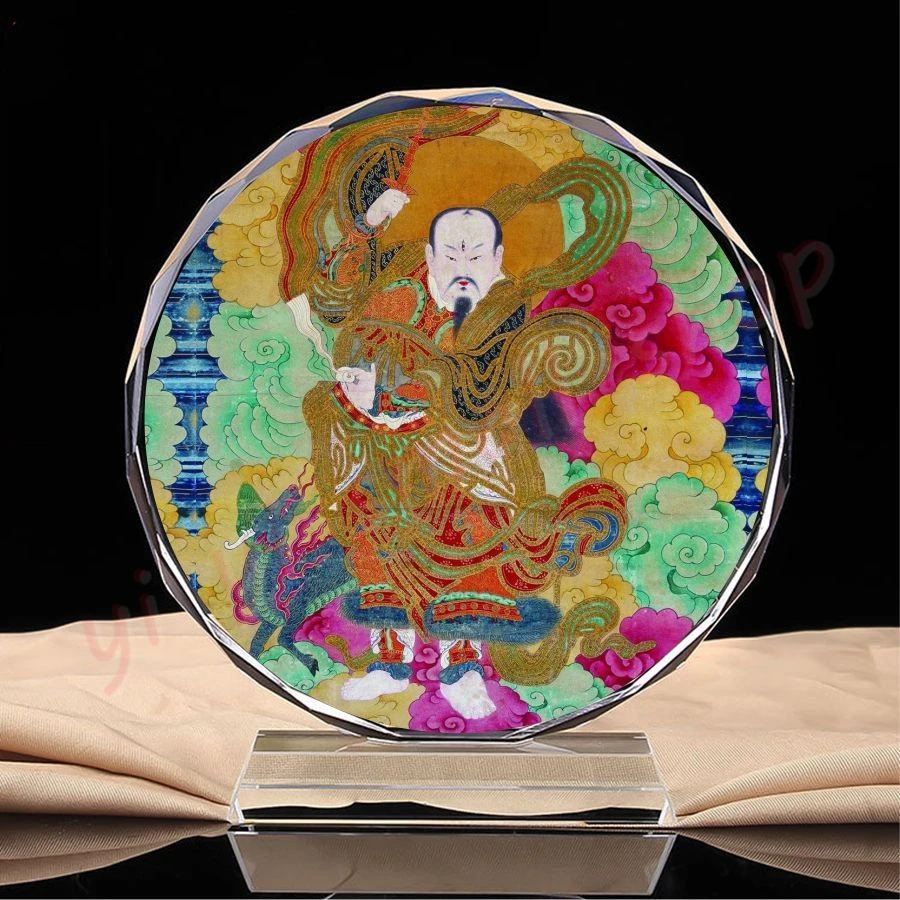 Taoism God image - Jiutian YingYuan Leisheng Puhua Tianzun, Leizu emperor portrait, crystal platform, craft products