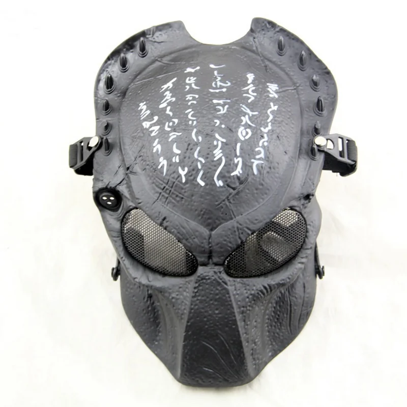 Máscara facial predator para paintball, crânio tático, segurança completa, caça, cosplay, festa de dia das bruxas, airsoft 2.0