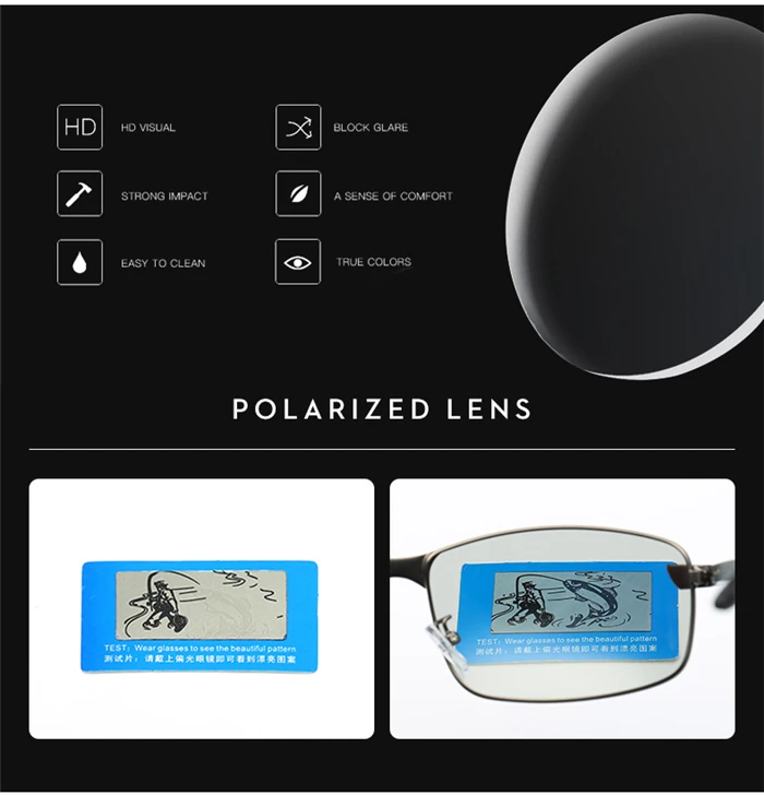 0 -0.5 -0.75 bis -6.0 Aluminium Magnesium Nachtsicht Myopie Sonnenbrille Männer polarisiert quadratisch fahren verschreibung pflicht ige Brille – Detail 5