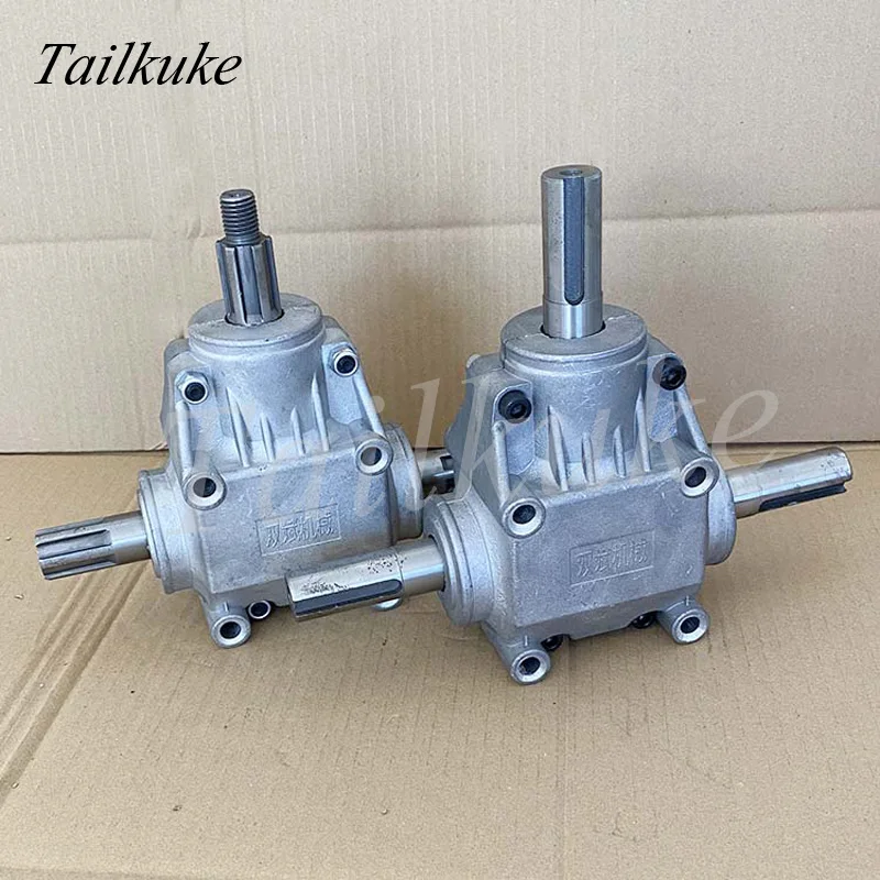 T-shaped 1:1 Right Angle gear reducer 4 die gear box steering box commutator 90 degree Corner detector Oriented case