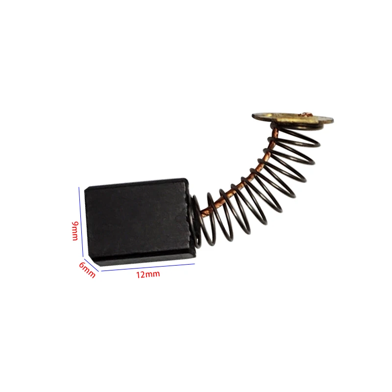 10 pezzi di ricambio per spazzole di carbone Mini trapano smerigliatrice elettrica di ricambio per motori elettrici utensile rotante 6x9 x12mm