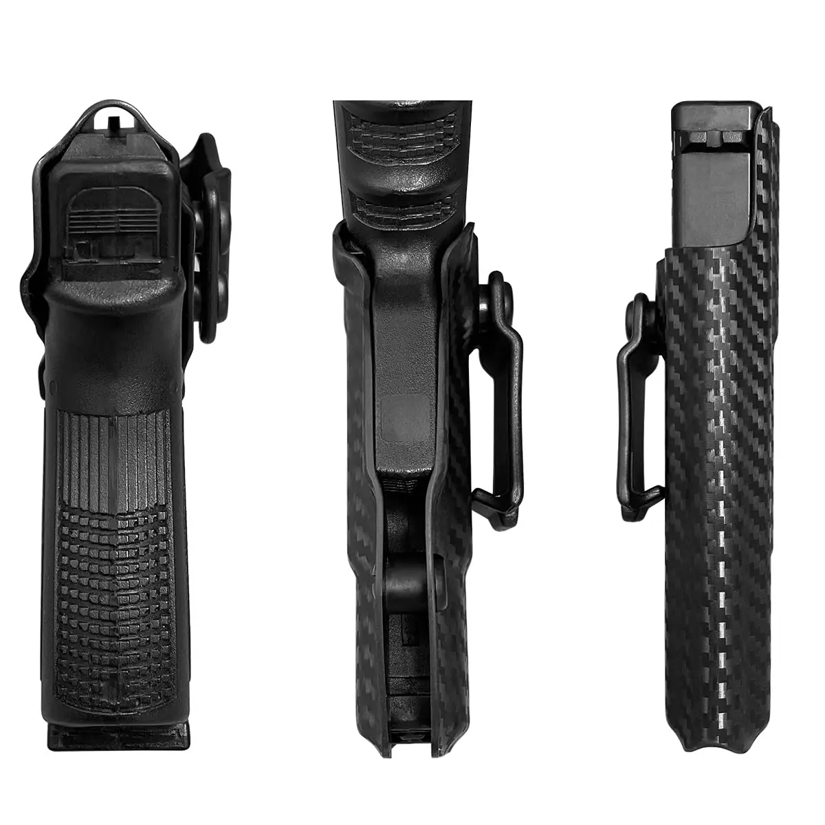 Imagem -05 - Glock 19 Coldre Iwb Kydex Fibra de Carbono Ajuste Personalizado: Glock 19 19x23 25 32 45 Gen Arma Dentro da Cintura Escondida Transportar