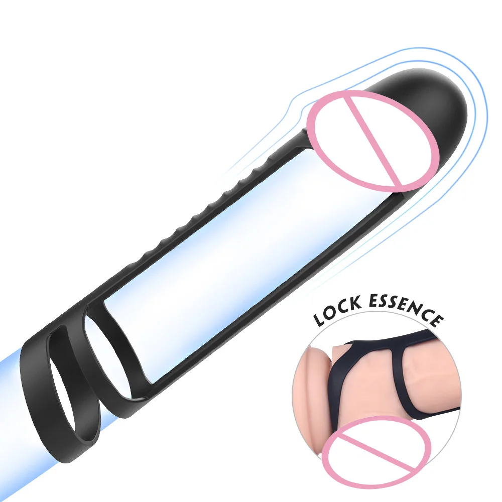 18cm Penis Extender Enlargement For Men Cock Ring Stretcher Medical Exerciser Lock Delay Ejaculation Erotic Sex Toys Couple Tool