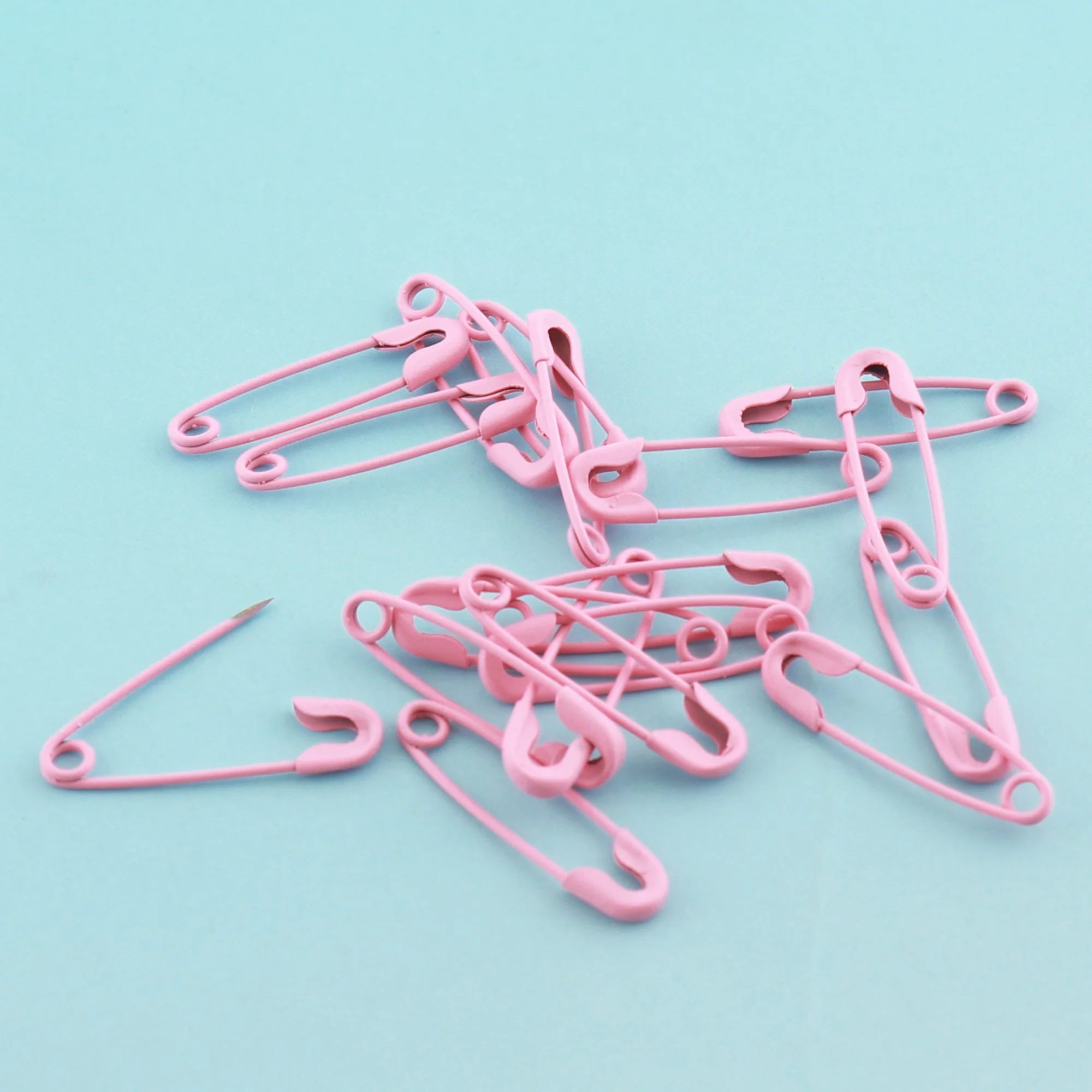 100-500pcs 19mm Pink Safety Pins Mini Copper Pins Scarf pins Brooch Pins Knitting Cross Pins DIY  Pins for Garment