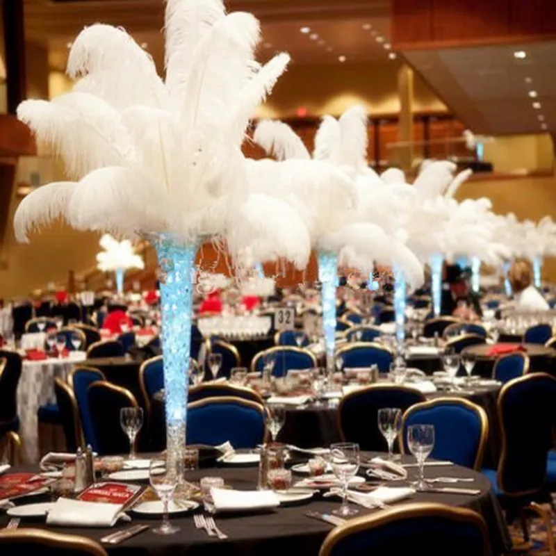 Free Shipping 60-65CM / 22-24 Inch 10 Colors Ostrich Feather Plumage Dresses Wedding Party Decoration Centerpieces