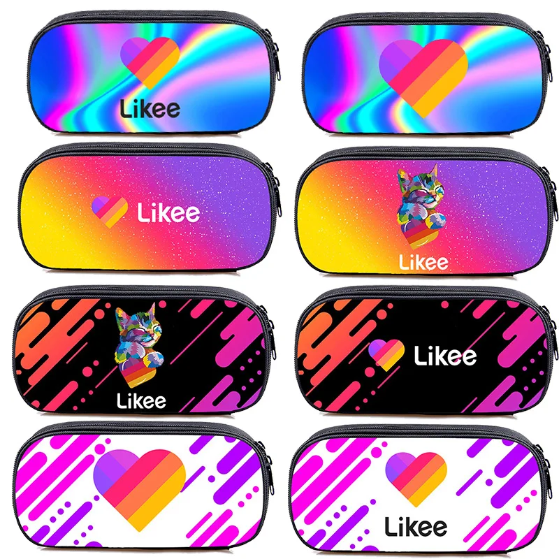 

"LIKEE 1 (Like Video)" Pencil Case Women 3D Likee Cosmetic Cases Merch Girls School Supplies Zipper Pencil Box Makeup Bag Hot