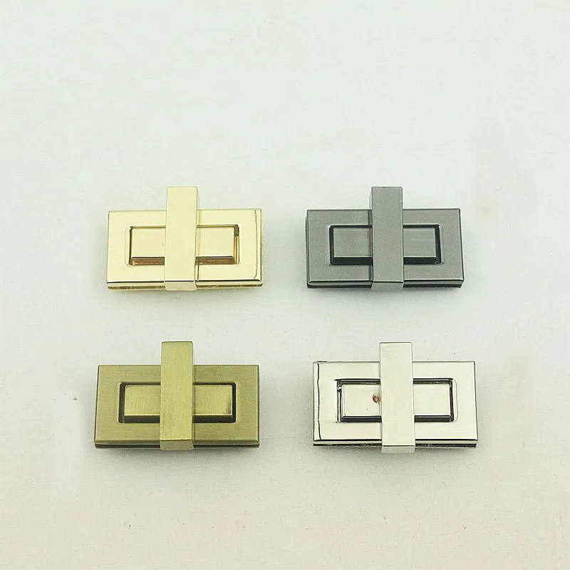 

10pcs 44x28mm Rectangle Metal Turn Twist Lock Buckles for DIY Handbag Bag Purse Hardware Closure Clasp Bags Parts Accessories