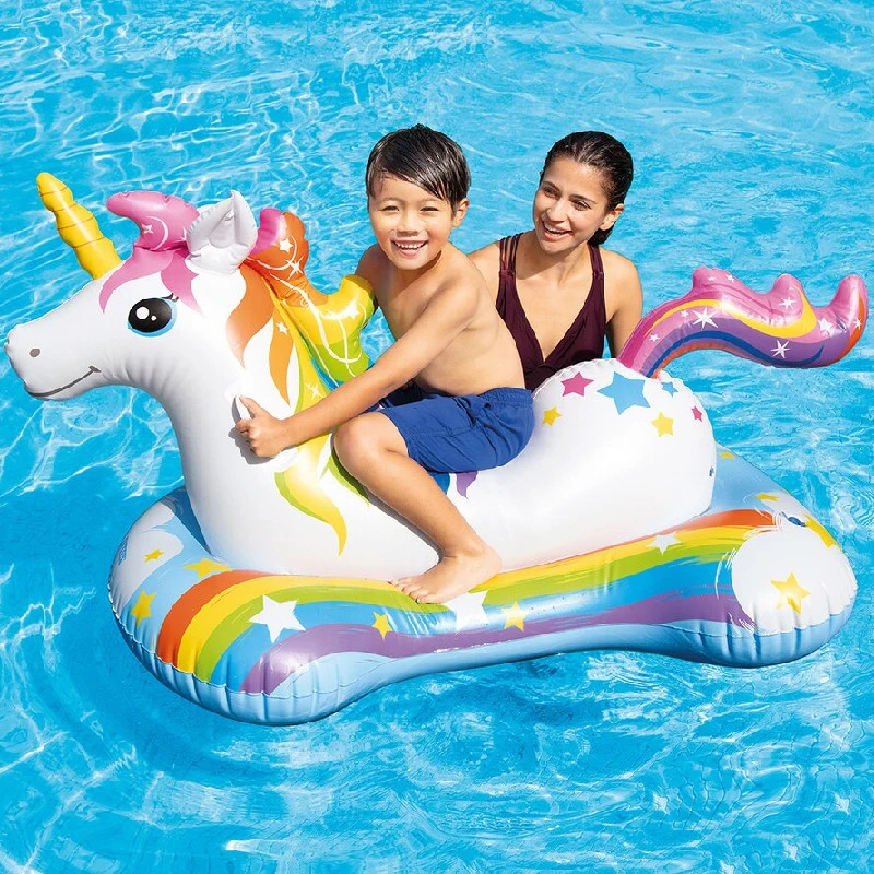 

Inflatable Unicorn Pool Float Ride On Pool Floats Rideable Summer Swim Party Toys Swimming Pool Party Lounge Raft for Kids Gifts