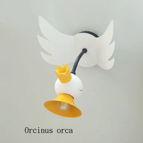 Little Swan and cuckoo chicken Nordic children's lamp children's room wall lamp boys girls bedroom lamp soft lighting