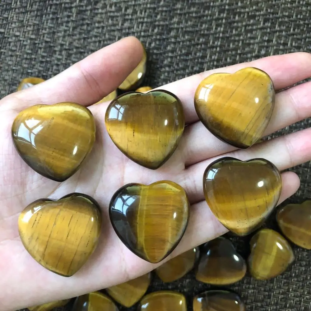 Natural Hand made Yellow Tiger Eye Crystal Chakra Stone Heart Balancing Collector Crystals Reiki healing Gemstones