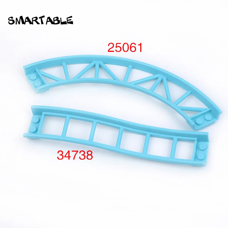 Smartable Roller Coaster Rail 13x13 Curved with Edges 2x16x3 Bow Inverted MOC Parts Building Block Toy Compatible 34738 /25061