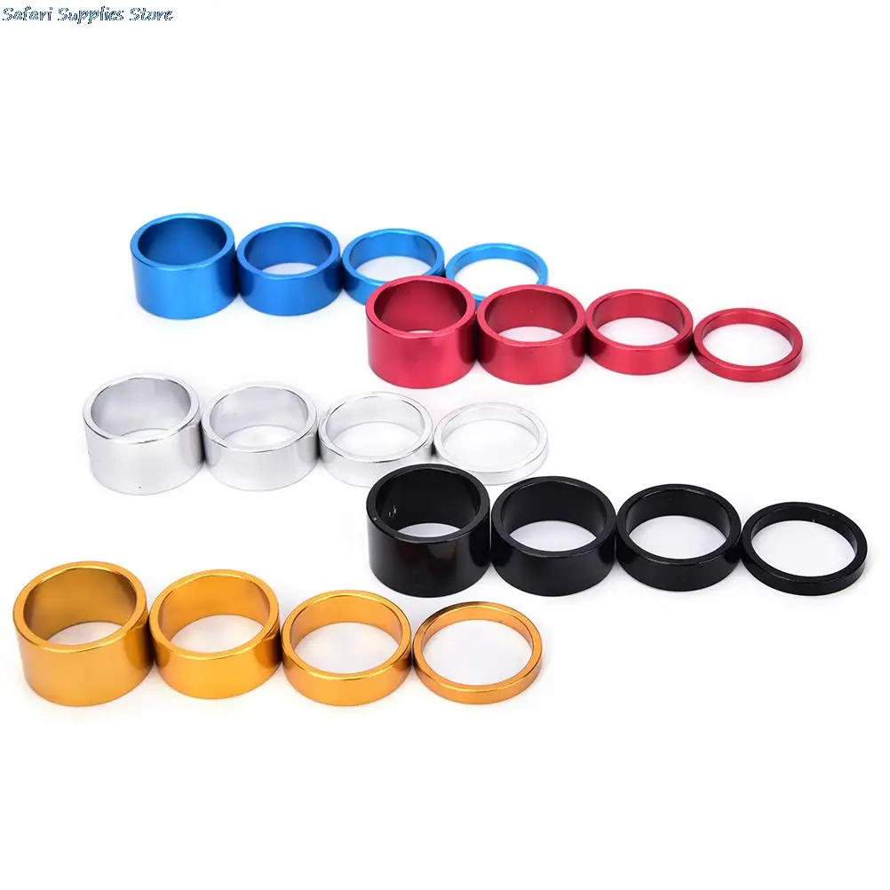 4Pcs/set 28.6mm 5/10/15/20mm Aluminum Alloy Headset Stem Spacer MTB  Fork Washer Cap For Road Bike Cycling