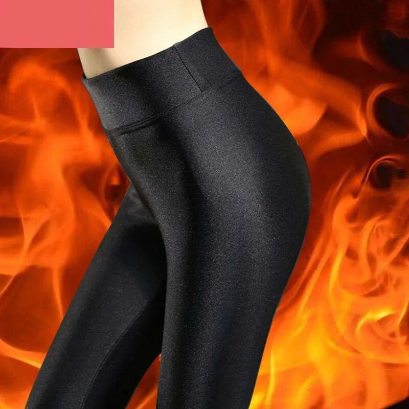 Thick Warm Leggings Women Black High Waist Inner Plus Velvet Elastic Large Size Plus Size 4xl 5xl 6xl