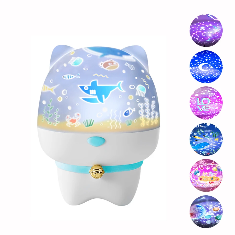 Rotate Star Projector Lamp LED Night Light Bluetooth Speaker  Remote Control Timer Touch Lamp For Children Kids Bedroom Gifts