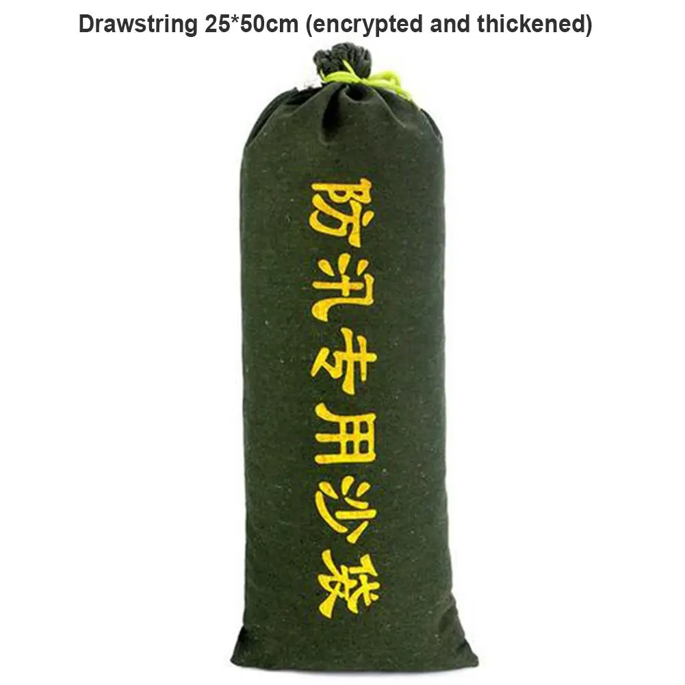 Canvas Sandbag 5PCS Long-lasting Sandbag With Drawstring Sealing Thickening Encryption Flood Water Barrier