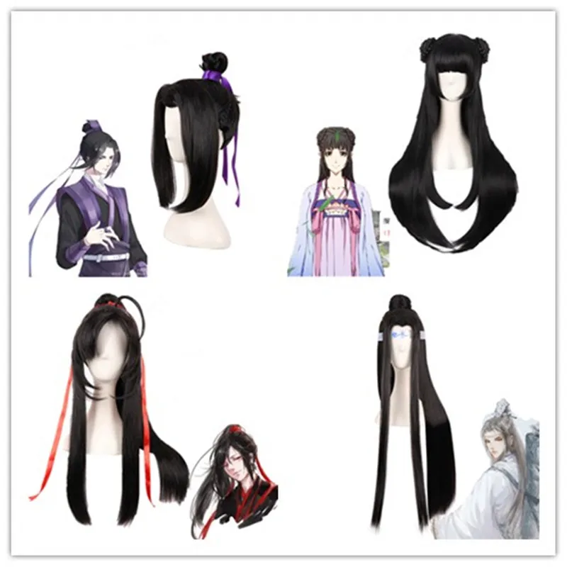 

Anime Mo Dao Zu Shi Grandmaster of Demonic Cultivation Wei Wuxian Cosplay Wig for Halloween Party Synthetic Hair Role Play Wigs