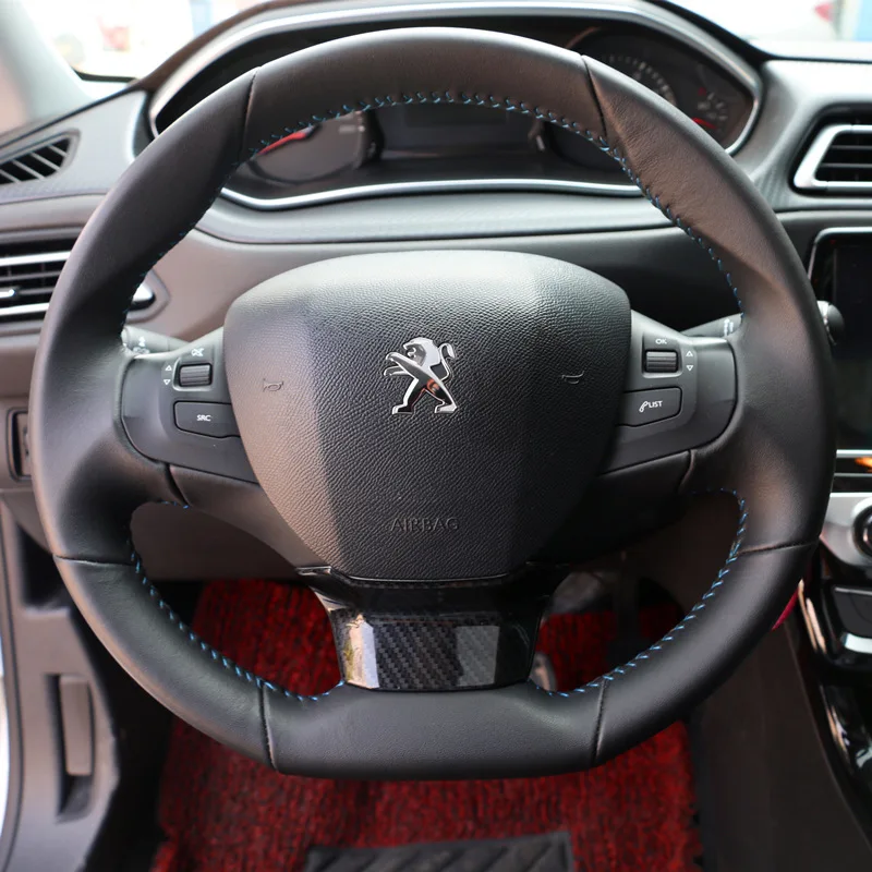 For Peugeot 308 car steering wheel sequin decoration modification special interior patch