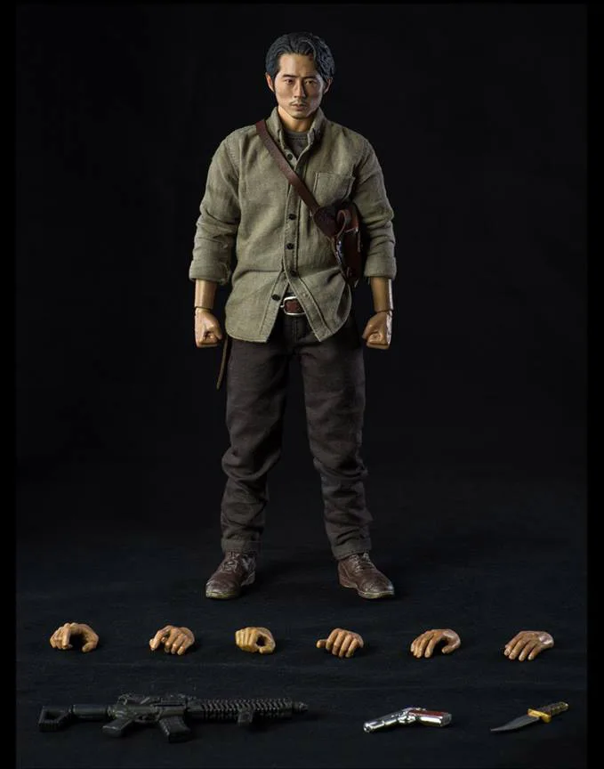 Figure da collezione in scala 1/6 12 "Action Figure Doll Steven Yeun Walking Dead tops modello in plastica giocattoli regalo