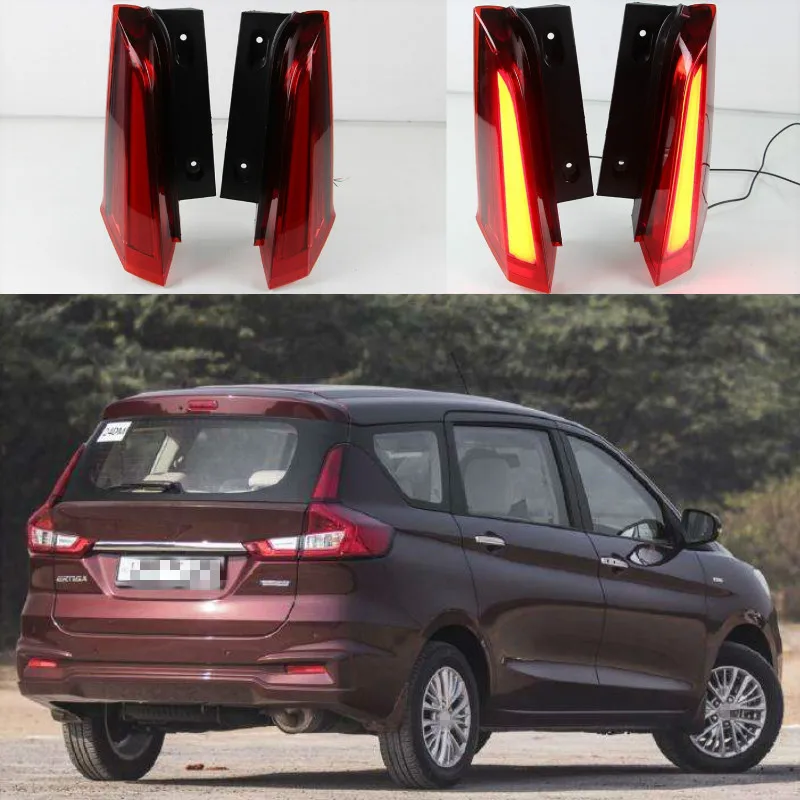 2Pcs LED Reflector Rear Light Additional Brake Light Bumper Light Fog Lamp Taillight For Suzuki Ertiga 2018 2019 2020