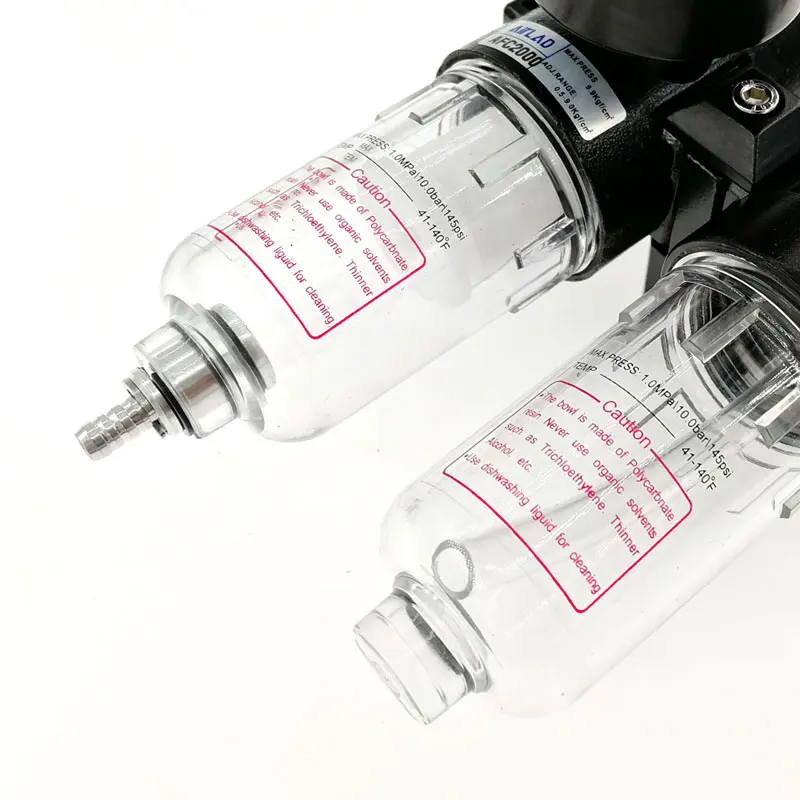 Pneumatic components AFR2000 + AL2000 1/4 AFC2000 air compressor oil water separator filter regulator trap Air source treatmen