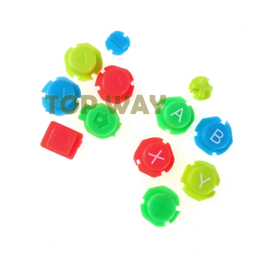 1set Joystick Tombol Tombol Arah ABXY Warna-warni untuk Pengendali Nintendo Switch NS NX Joy-con Pengontrol Kiri Kanan