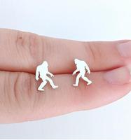 12pair sasquatch earrings. Bigfoot, Yeti, cryptid, folklore, jewelry. Gift for nerd, geek, scientist, friend, bff. Birthday gift