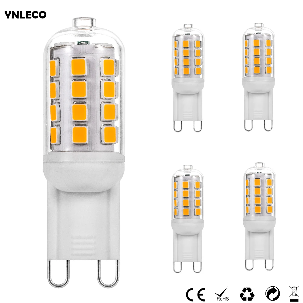 

5pcs/lot G9 Led 220V 230V 4W Bulb No Flicker LED G9 Lamp Bombilla Leds Lampara 360 Beam Angle Light Replace 35W Halogen Lamps