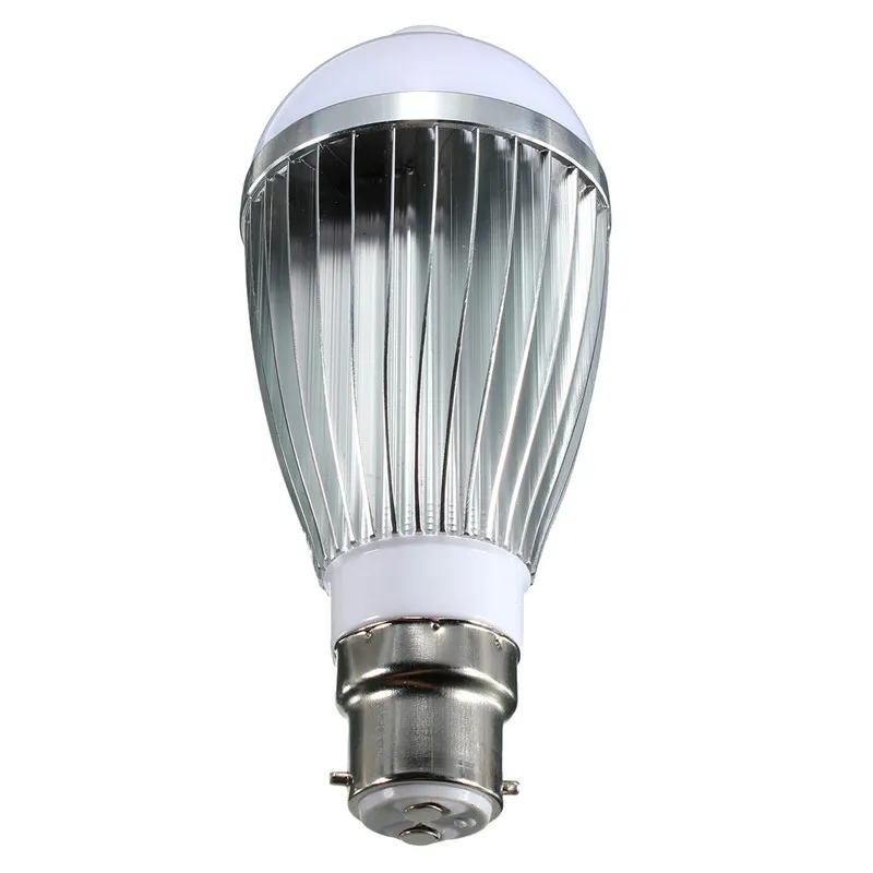 5/7/9W LED E27 B22 inteligentny LED lampka nocna z czujnikiem ruchu PIR AC 85-265V światło żarówki dla schody korytarz ganek zewnętrzny garażu